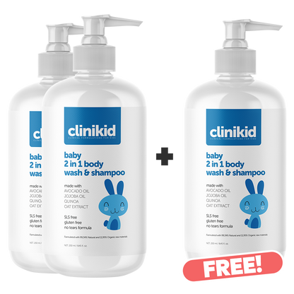 Clinikid Organic Baby 2 in 1 Body Wash & Shampoo